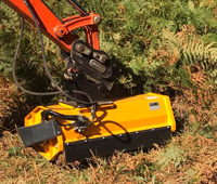 Fermtec T5 excavator flail mower hire from Dial a Digger in Hampshire