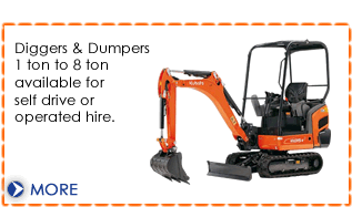 Digger hire and heavy plant machinery hire from Dial a Digger